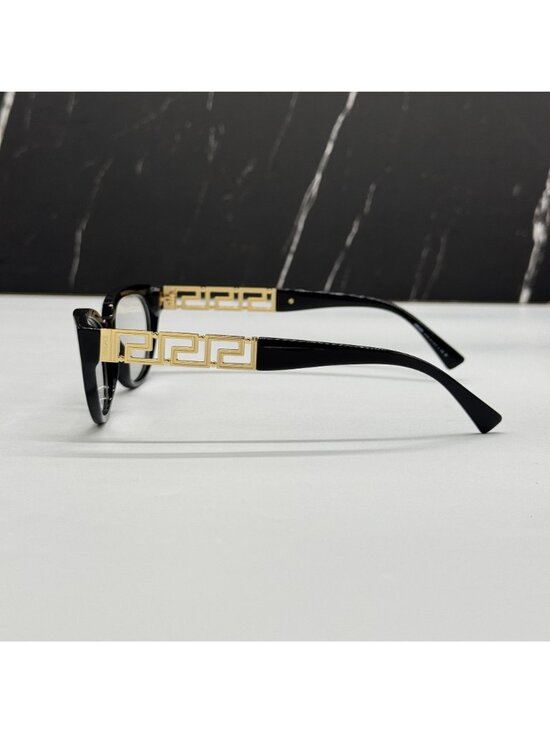 Versace VE3383 GB1 Black Cat Eye Women Eyeglasses Authentic NEW main image 8